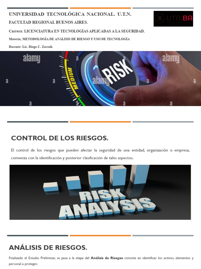 Metodologias de Analisis de Riesgos UTN. Clase 9.2025 | PDF | Riesgo ...