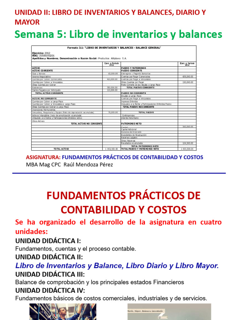 Libro de Inventarios y Balances en Contabilidad | PDF | Contabilidad ...