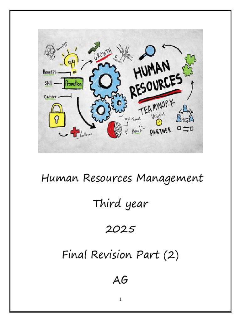 Human Resources Management 2025 Final Part 2 | PDF | Human Resource ...