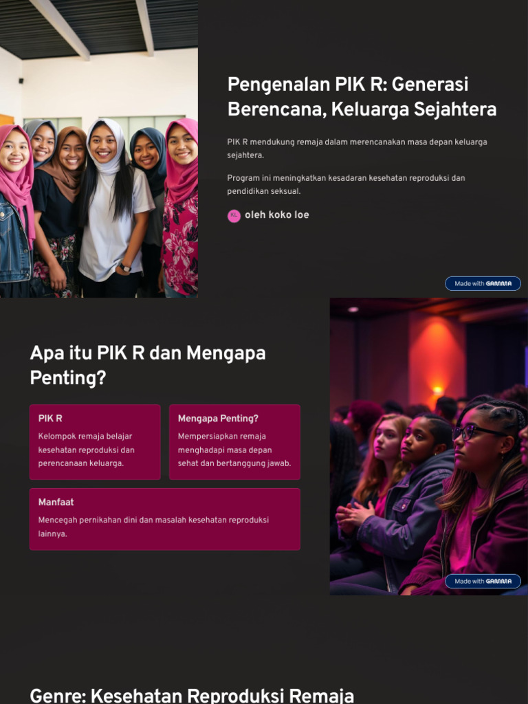 PIK R: Mencegah Pernikahan Dini Remaja | PDF