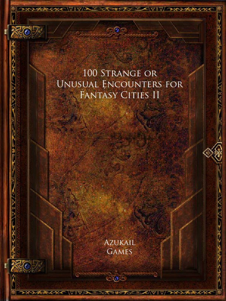 100 Unique Urban Encounters for RPGs | PDF