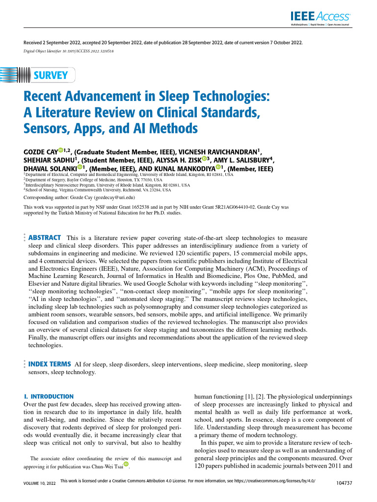 Sleep Technology Review and Insights | PDF | Sleep | Rapid Eye Movement ...