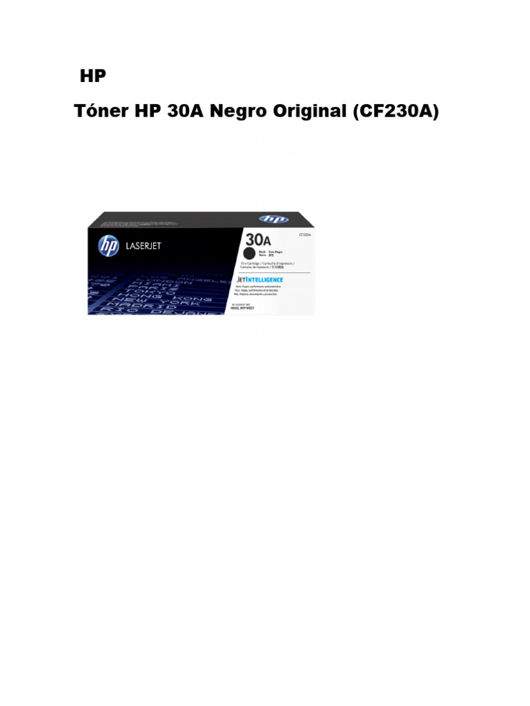 Imagen Toner HP CF 230 Original | PDF