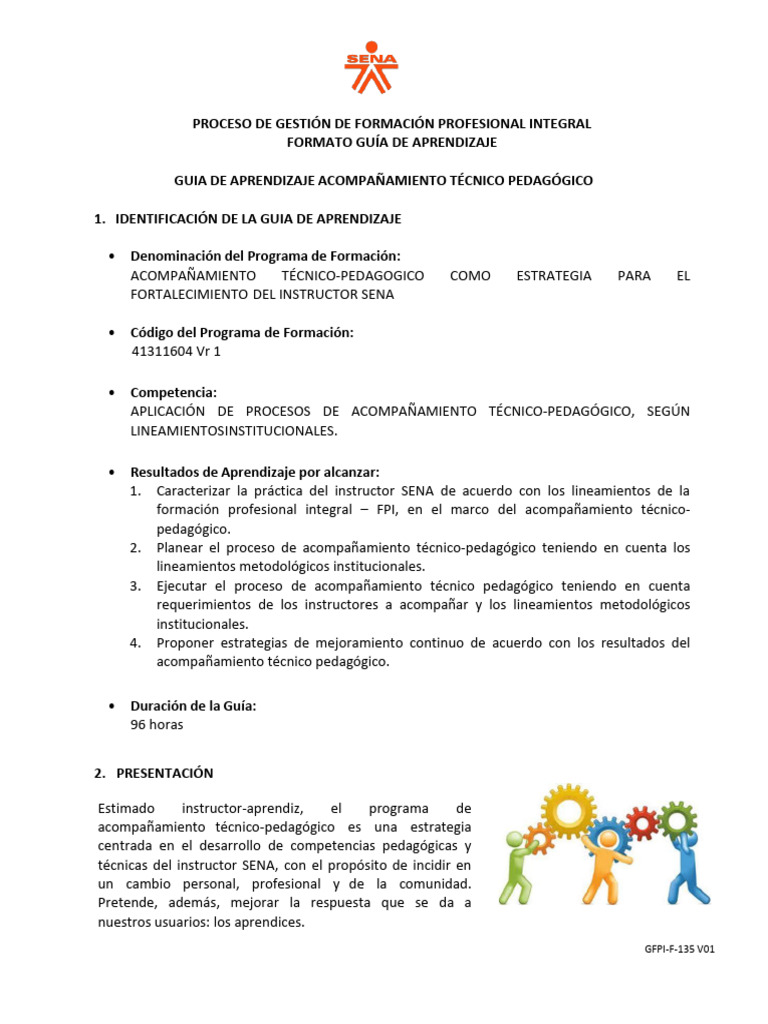Guía de Aprendizaje para Instructores SENA | PDF | Aprendizaje | Pedagogía