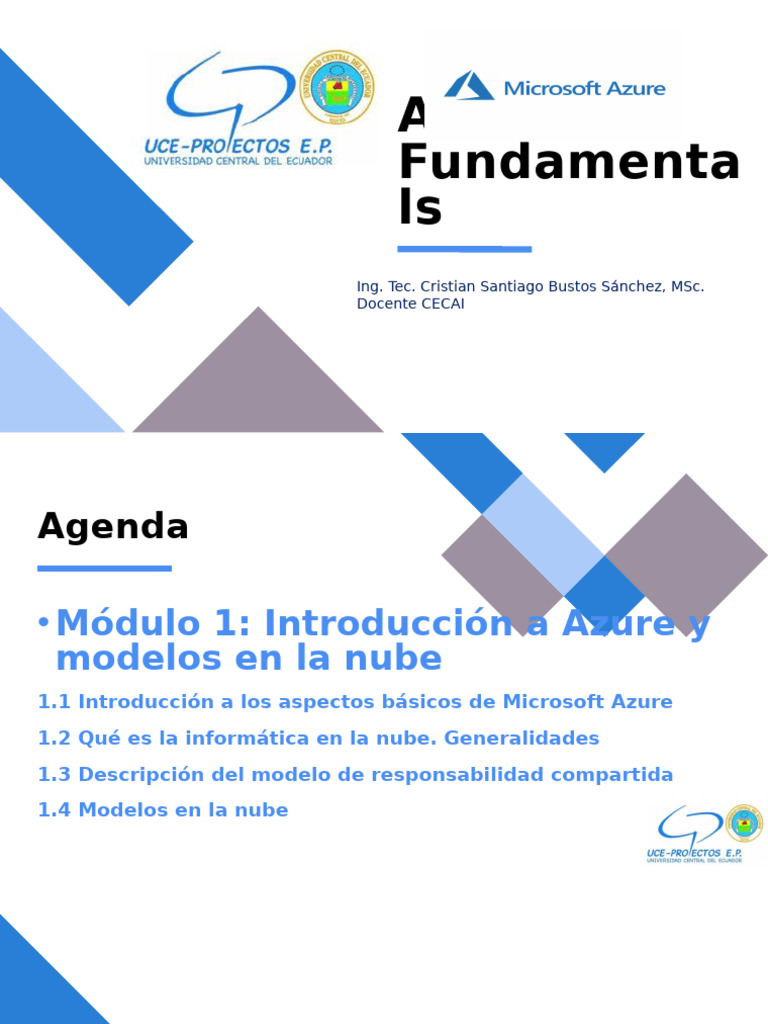 Módulo 1 Introducción A Azure y Modelos en La Nube | PDF | Computación ...