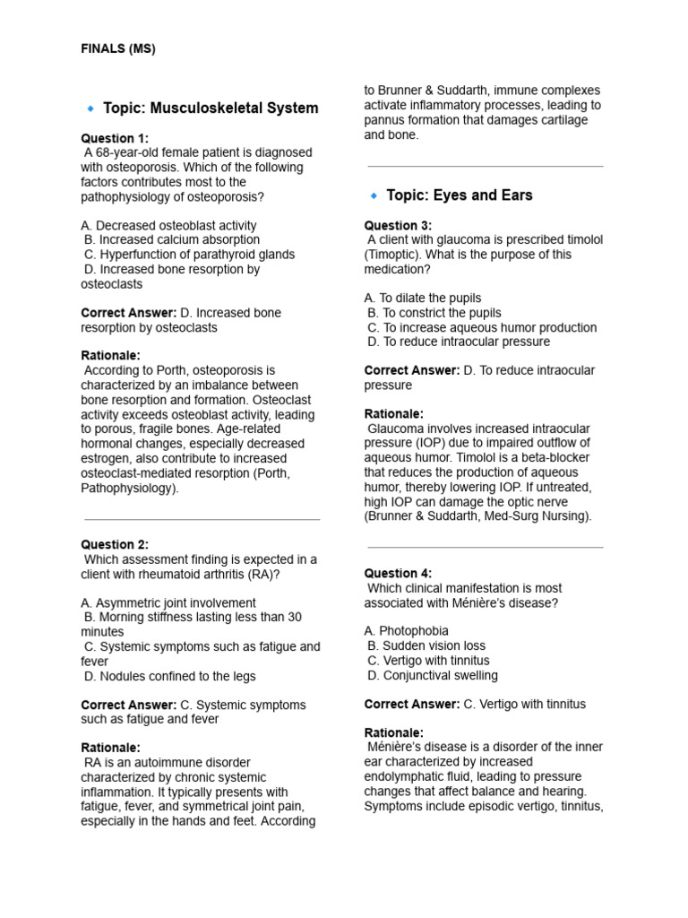 Ms Reviewer | PDF | Glaucoma | Bone