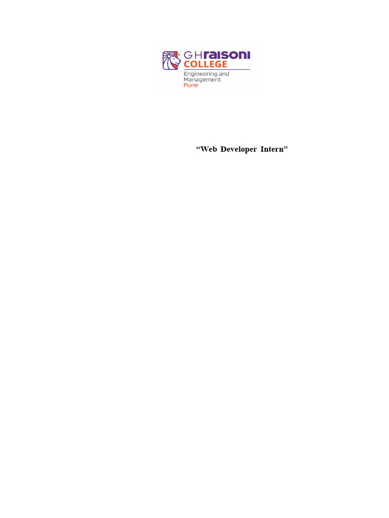Web Developer Internship Certificate | PDF