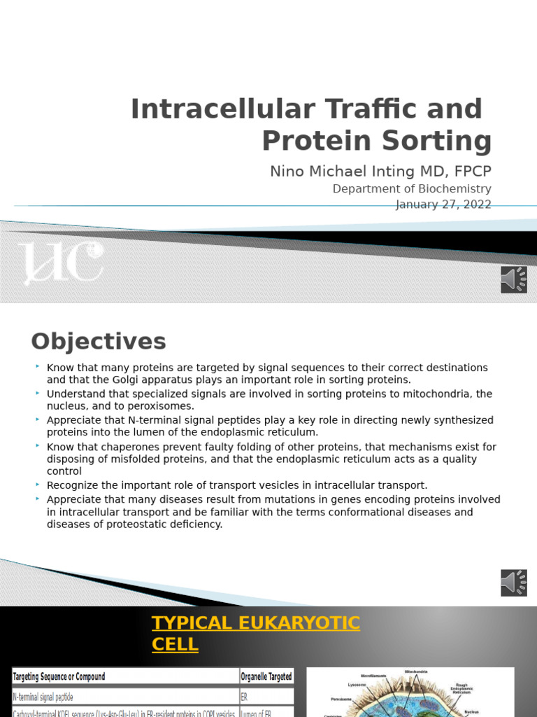 Protein Sorting and Transport Mechanisms | PDF | Protein Targeting ...