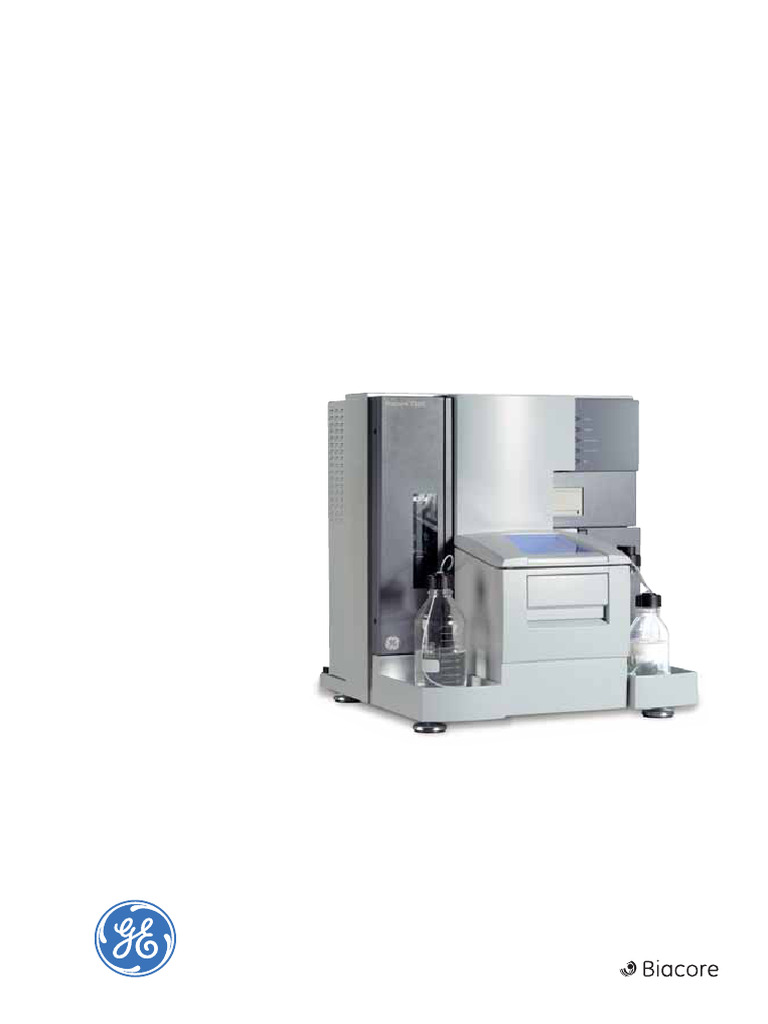 Biacore T100 Instrument Handbook | PDF | Surface Plasmon Resonance | Pump