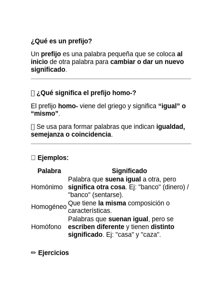 Significado y ejemplos del prefijo 