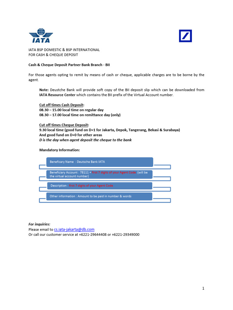 IATA Agents Kit For Cash Cheque - BSP Final English-1 | PDF