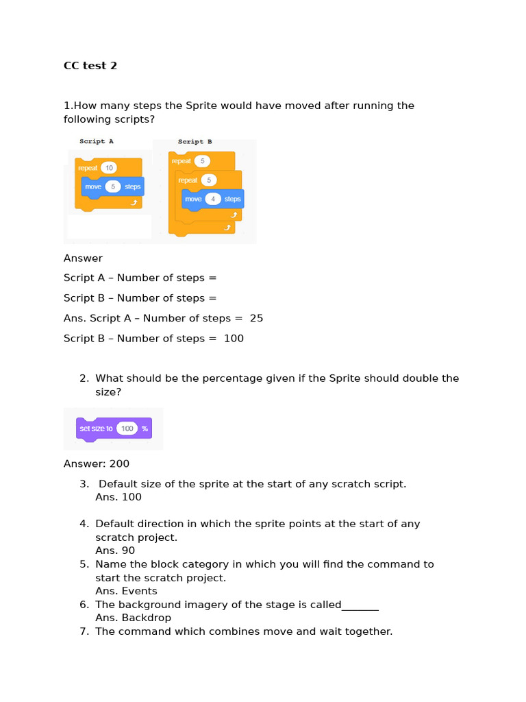 CC Test2 -Solutions | PDF
