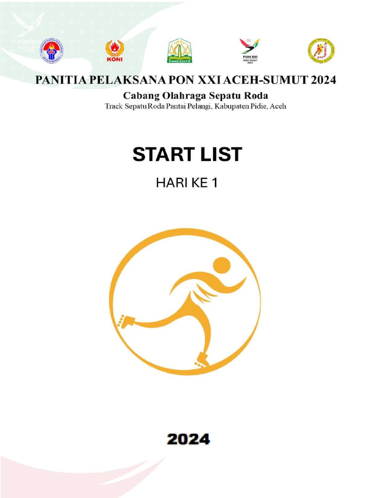 Start List Sepatu Roda - Speed | PDF