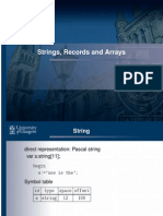 Strings, Records and Arrays