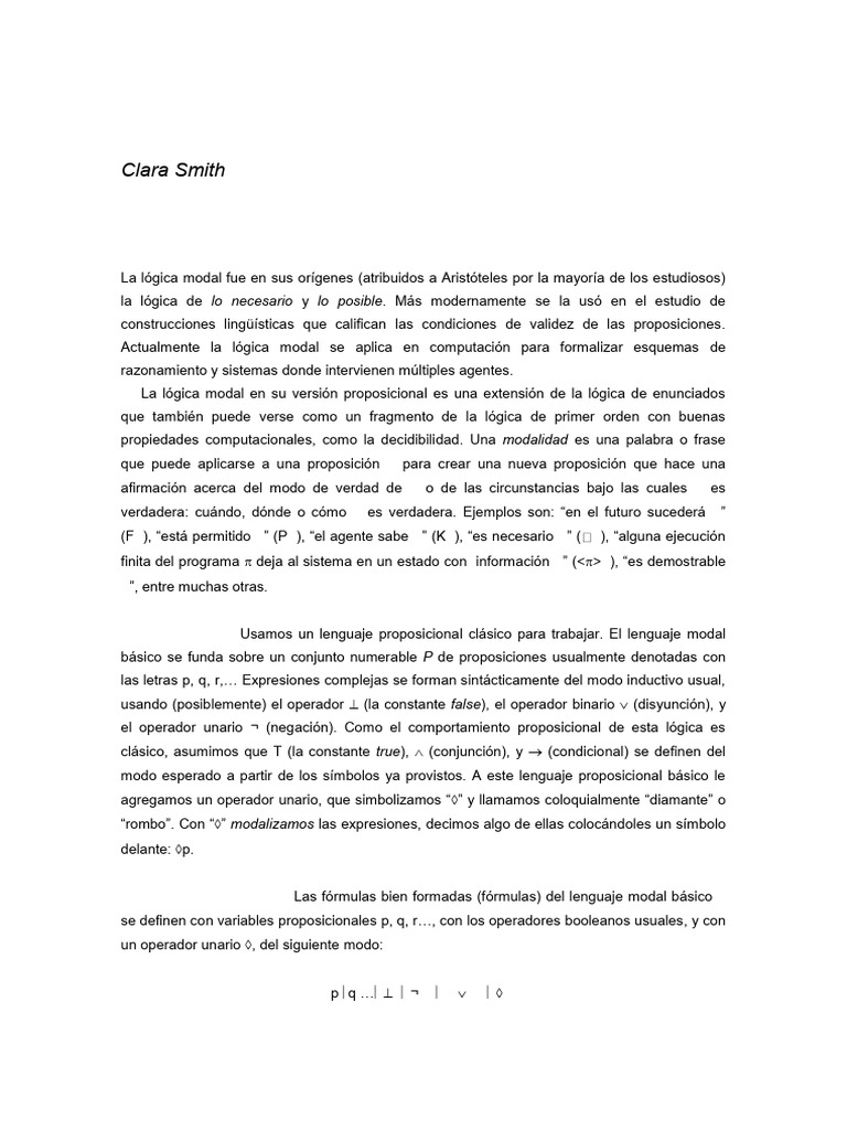 Captulo 3 Lgicamodal | PDF | Proposición | Lógica modal
