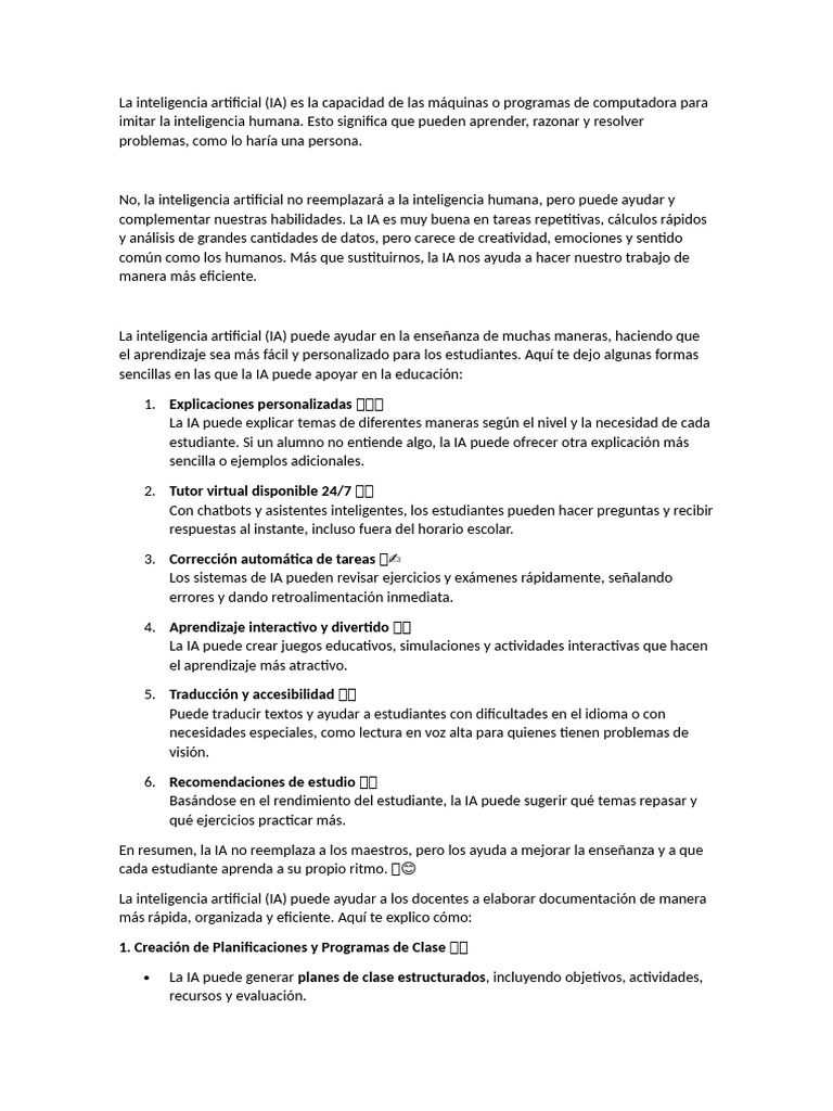 Cómo la IA Mejora la Educación y Docencia | PDF | Inteligencia ...