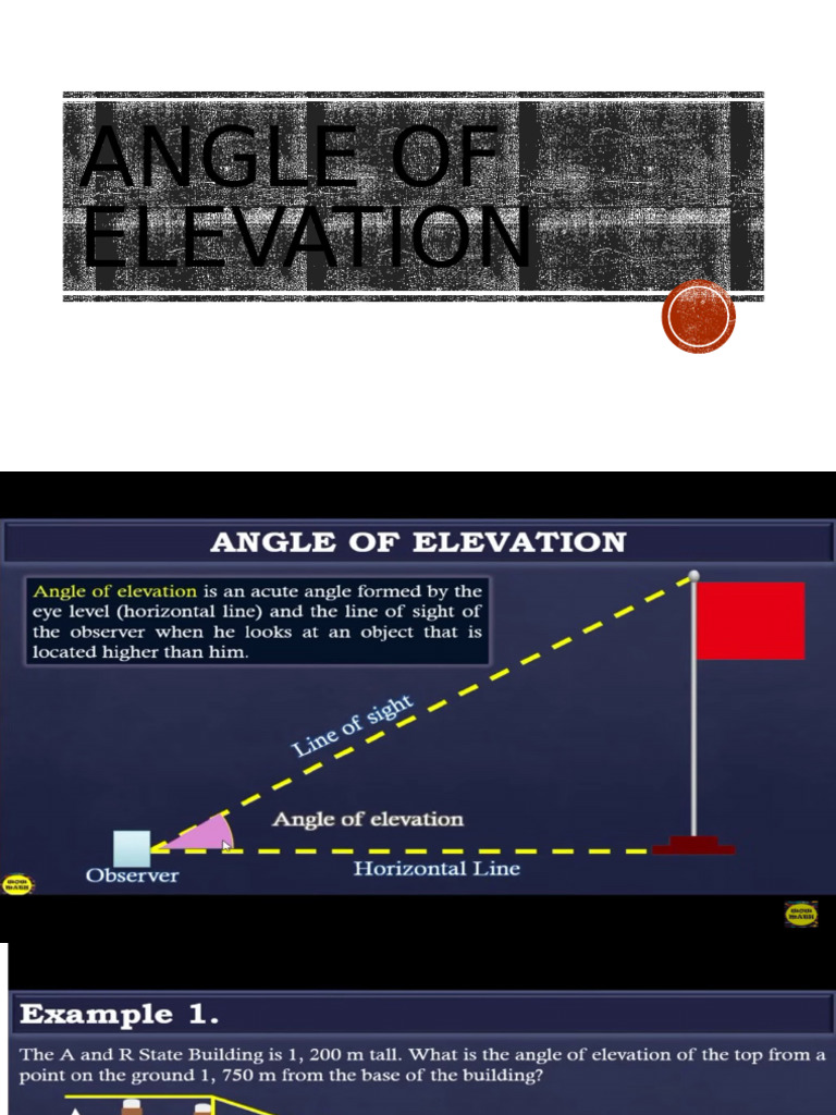 Angle of Elevation and Depression | PDF