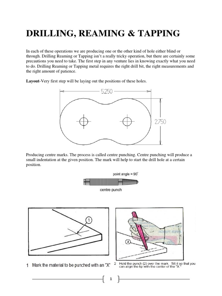 Drilling Reaming & Tapping Drilling Cutting