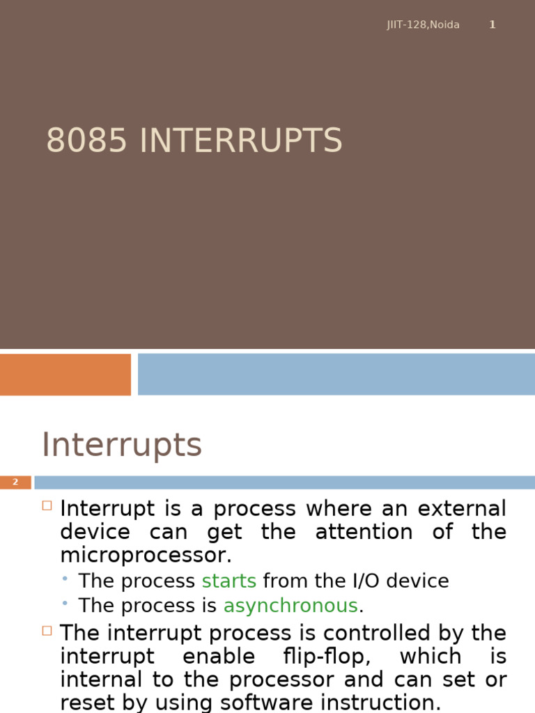 8085 Interrupt | PDF | Digital Electronics | Integrated Circuit