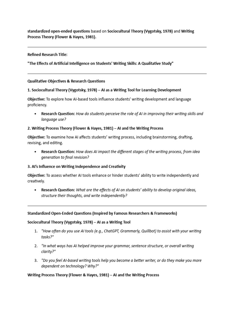 AI's Impact on Student Writing Skills | PDF | Intelligence (AI ...