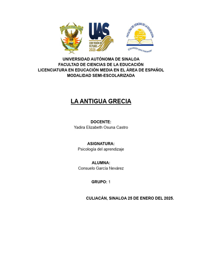 Historia y Cultura de la Antigua Grecia | PDF | Antigua Grecia | Grecia