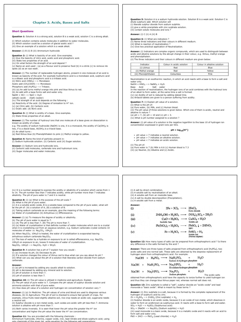 Understanding pH and Acid-Base Reactions | PDF | Acid | Salt (Chemistry)