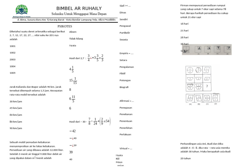 Psikotes 4 | PDF