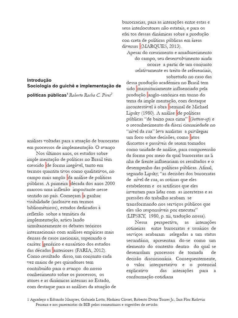 Sociologia do Guichê e Políticas Públicas | PDF | Sociologia | Burocracia