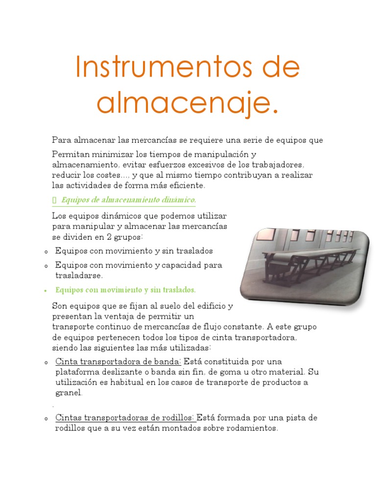 Instrumentos de Almacenaje BLOG