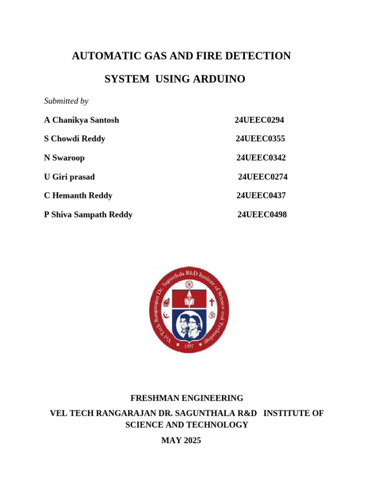 Arduino-Based Gas and Fire Detection System | PDF | Arduino | Sensor