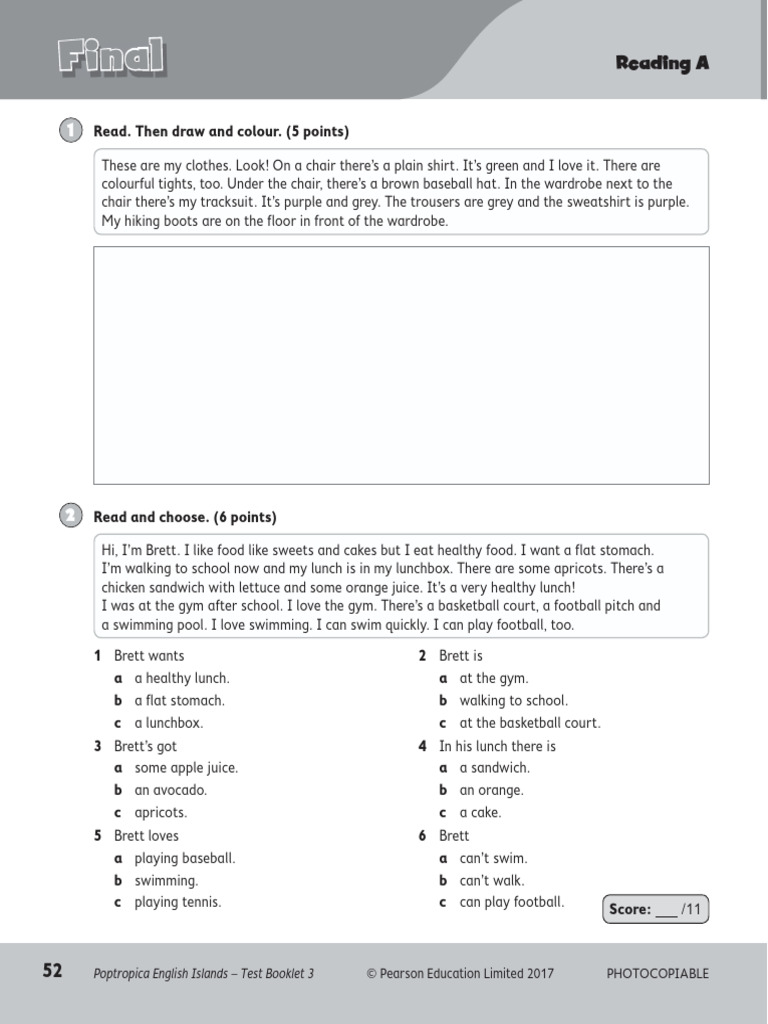 Islands Level 3 Tests Final | PDF