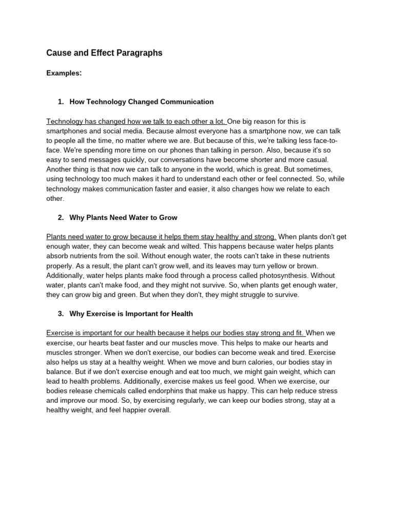 Cause and Effect Writing Guide | PDF | Causality | Information