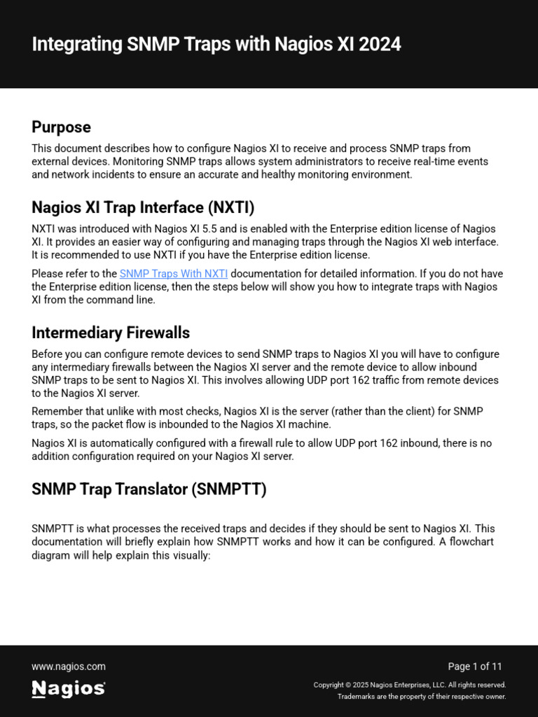 SNMP Trap Integration for Nagios XI | PDF | Firewall (Computing ...