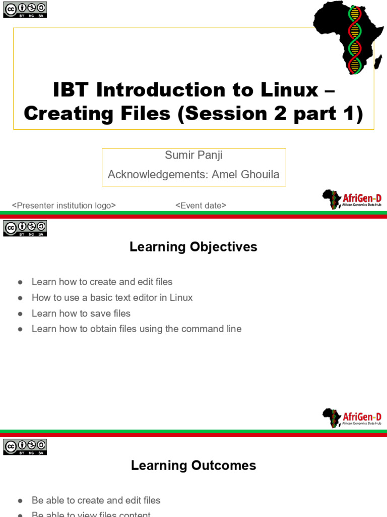 Linux File Creation and Editing Guide | PDF | Computer File | Filename