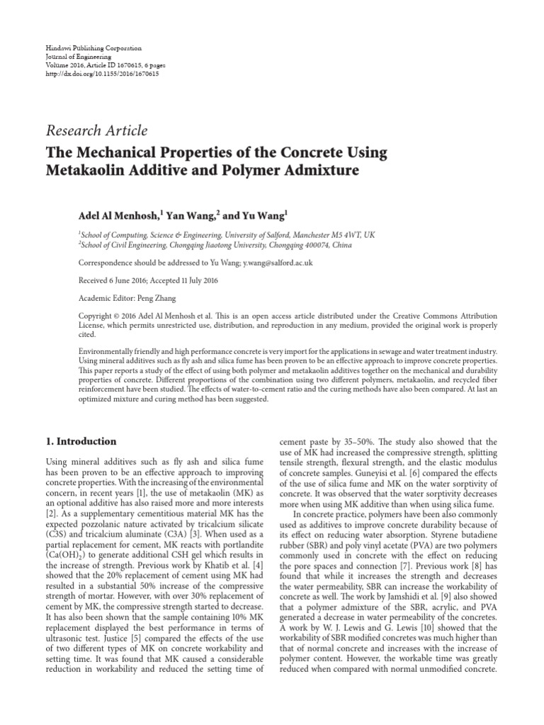 The Mechanical Properties of The Concrete Using Me | PDF | Concrete ...