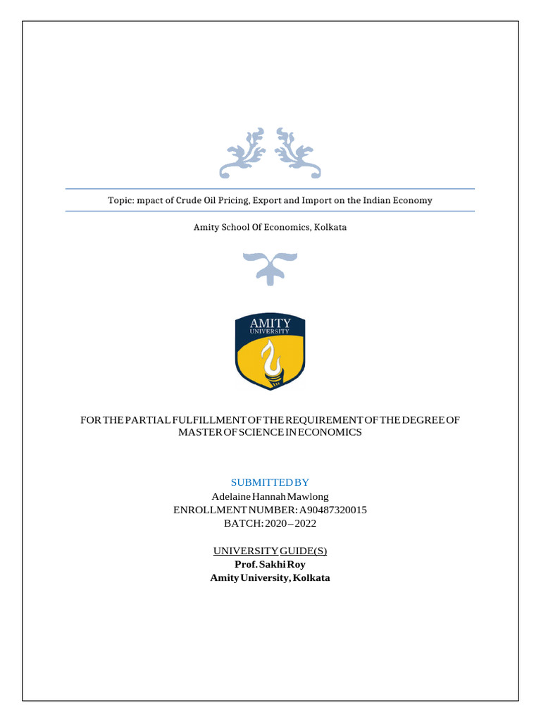 Crude Oil Pricing's Impact on India's Economy | PDF | Price Of Oil ...