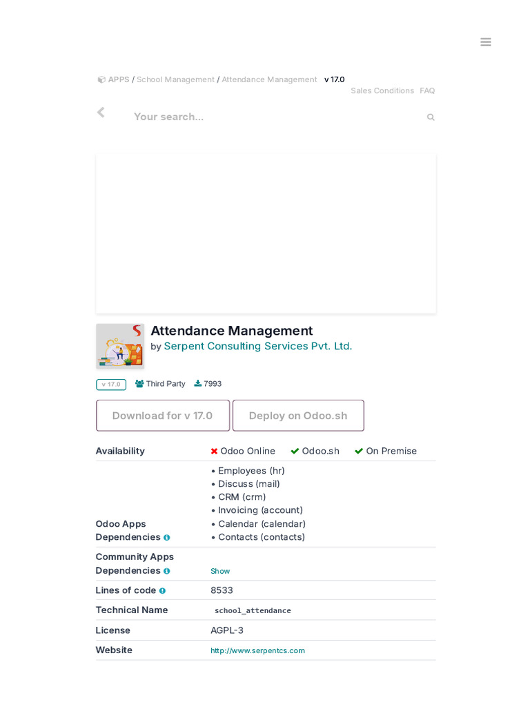 Odoo Attendance Management Module | PDF | Information Technology | Software