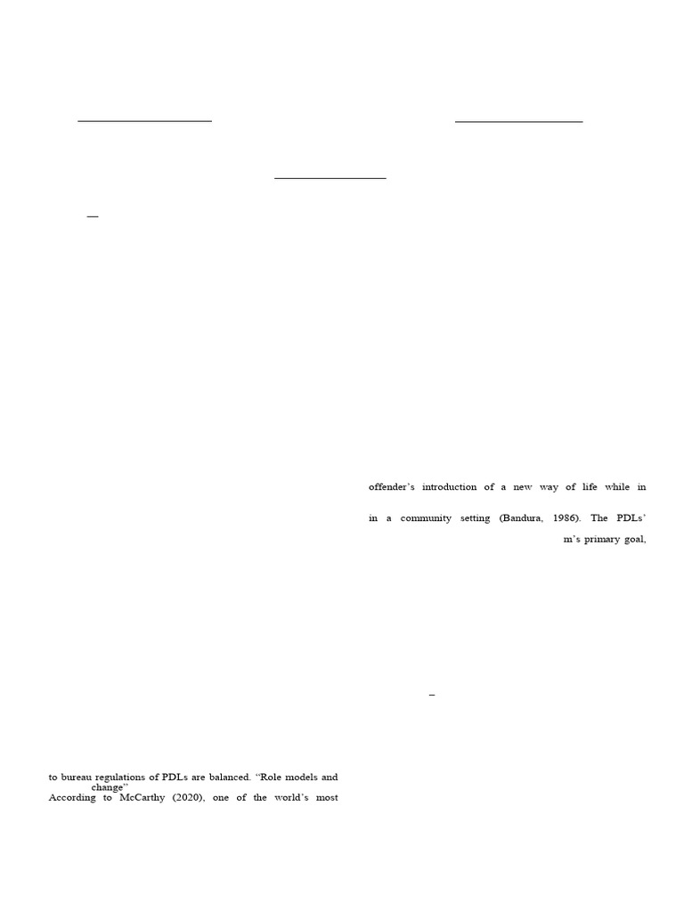 Ex-Offenders' Insights on TCMP Behavior Management | PDF ...