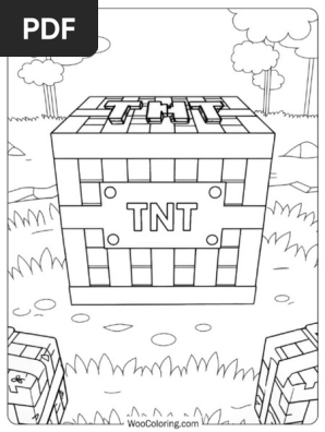 Minecraft Tnt Coloring Page Printable
