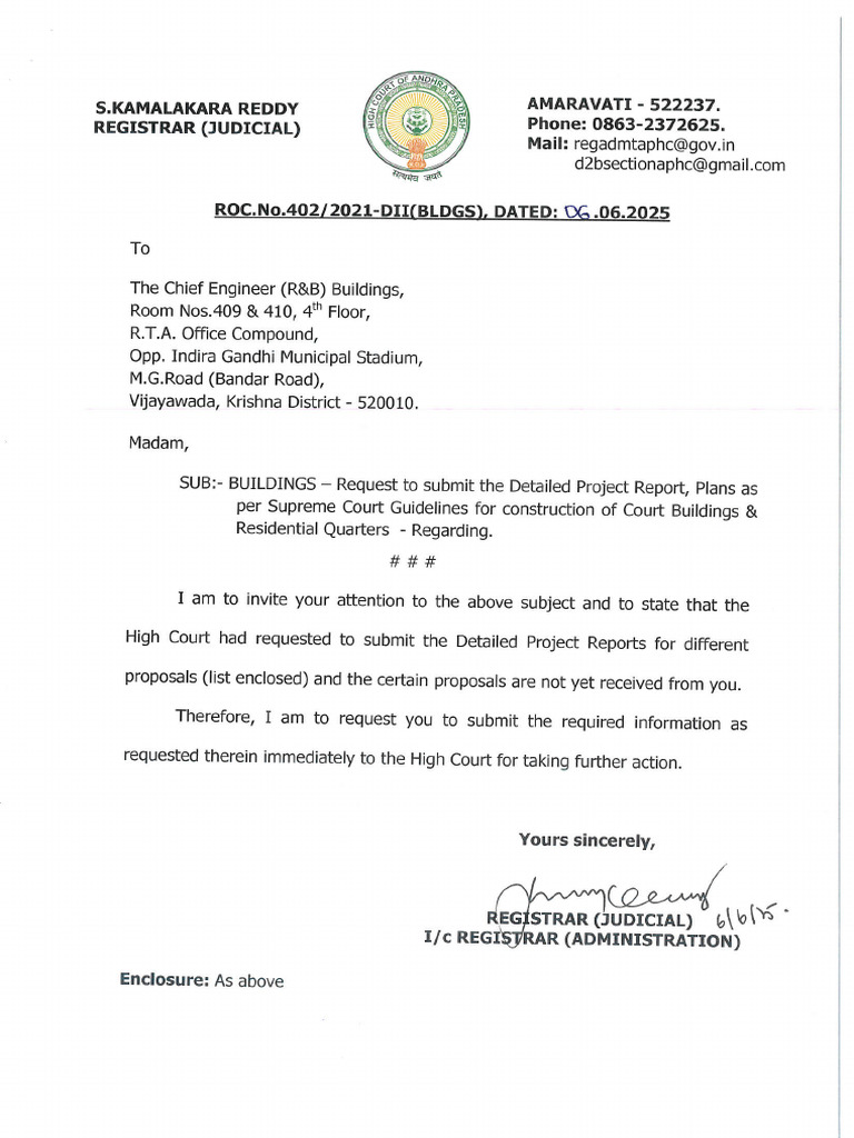 Roc - No.402 of 2021, dt.06.06.2025 - Awaiting For DPR | PDF