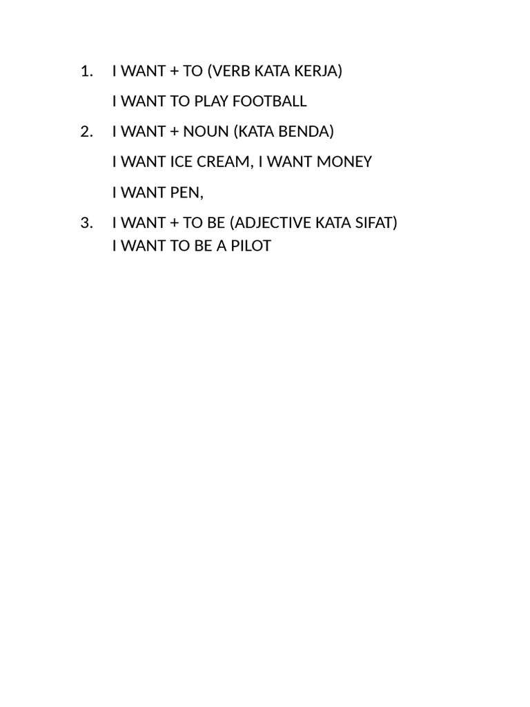 I Want | PDF