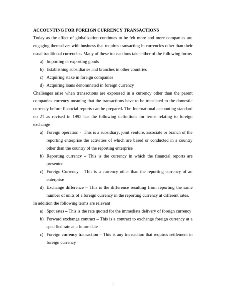 Chap 3 Foreign Exchange Accounts | PDF | Historical Cost | Foreign ...