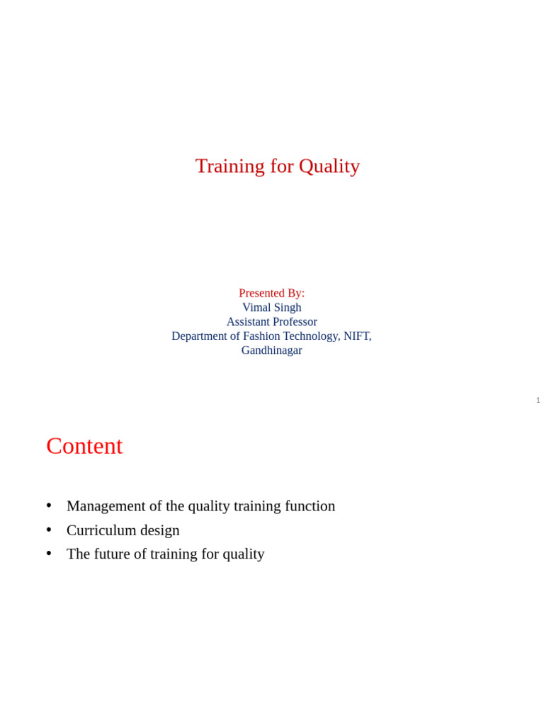 Quality Training Management Strategies | PDF | Instructional Design ...