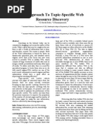 An Approach to Topic-Specific Web Resource Discovery