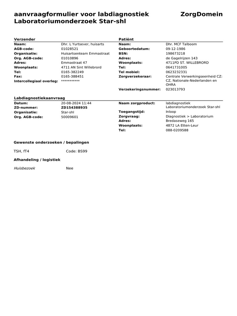 Aanvraagformulier ZD154388935 | PDF