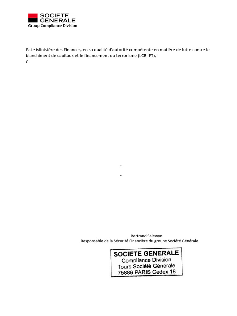 Attestation LCB/FT de conformité | PDF