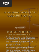 11 General Orders for Security Guards | PDF