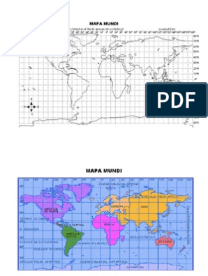 Mapa Mundi Con Paralelos y Meridianos | PDF | Science | Geografía