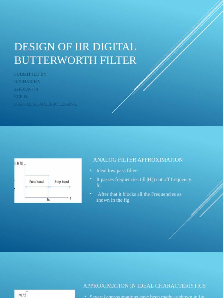 IIR Butterworth Filter Design Guide | PDF | Telecommunications ...
