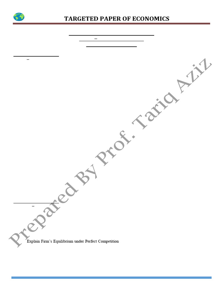 Targeted Economics Paper 2025 Guide | PDF | Demand | Economics